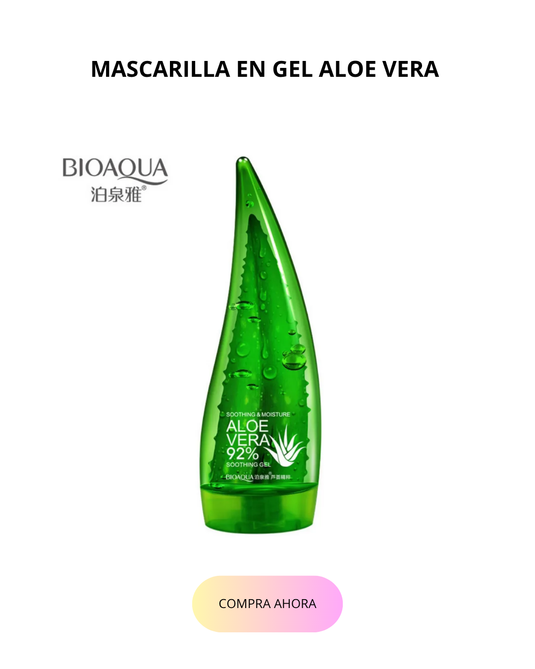 MASCARILLA EN GEL ALOE VERA