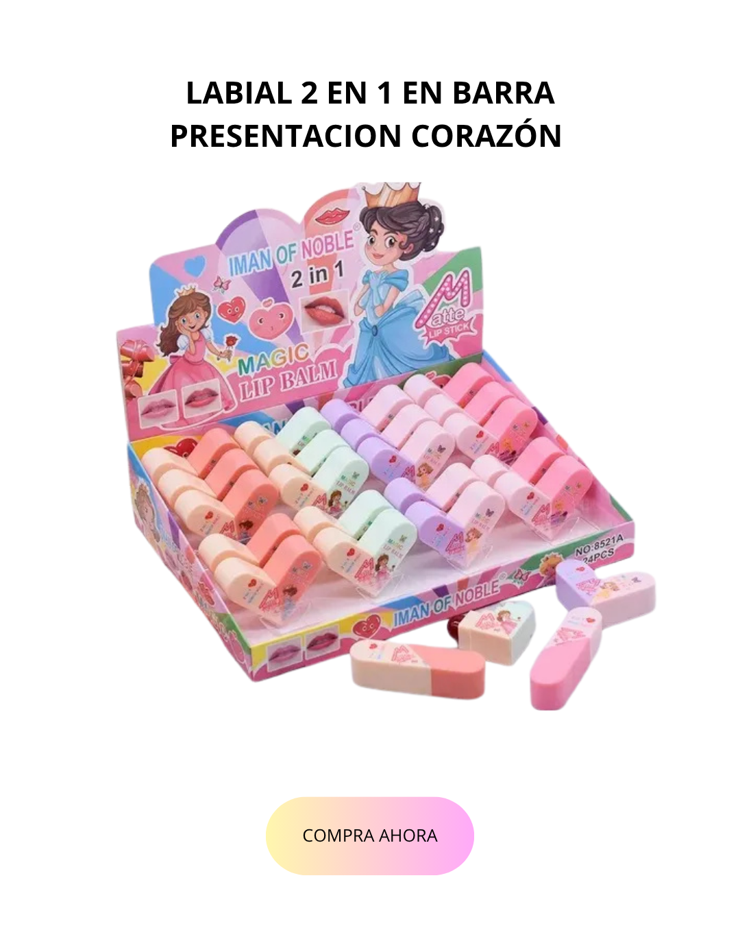 LABIAL 2 EN 1 EN BARRA PRESENTACION CORAZÓN