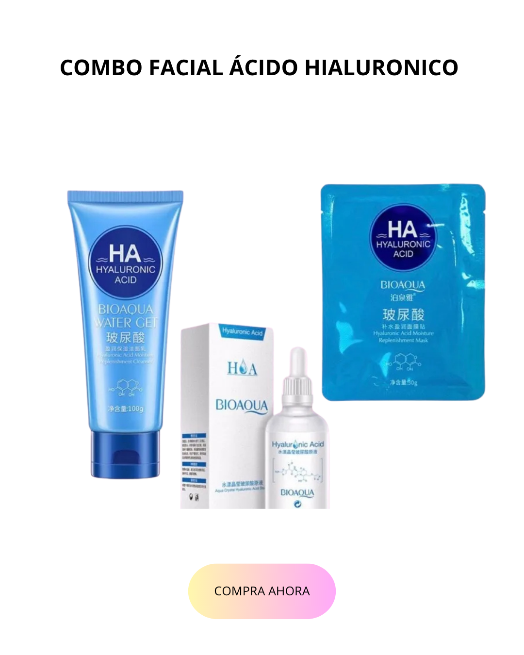 COMBO FACIAL ÁCIDO HIALURONICO