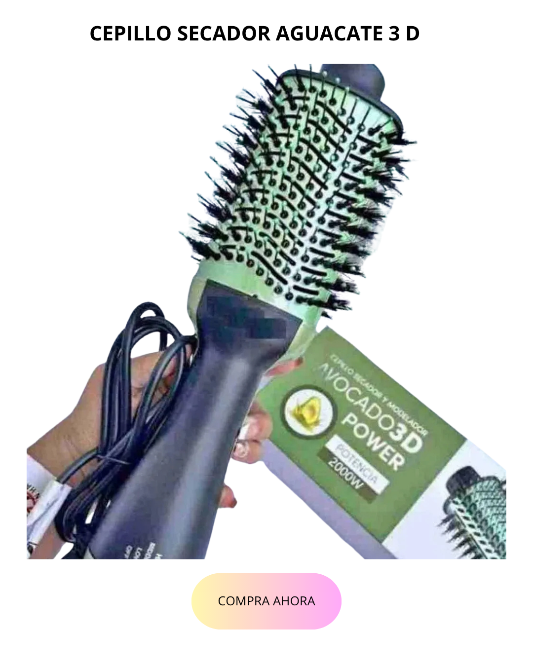 CEPILLO SECADOR AGUACATE 3 D